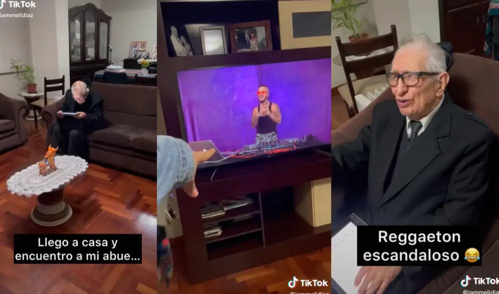 Abuelito se hace tendencia en TikTok por escuchar reguetón. Foto: captura de TikTok Abuelito se hace tendencia en TikTok por escuchar reguetón. Foto: captura de TikTok