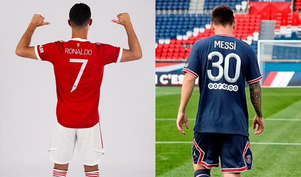 Ronaldo y 'Leo' generaron ingresos por más de 87 millones de euros a sus nuevos equipos. Foto: Manchester United/PSG