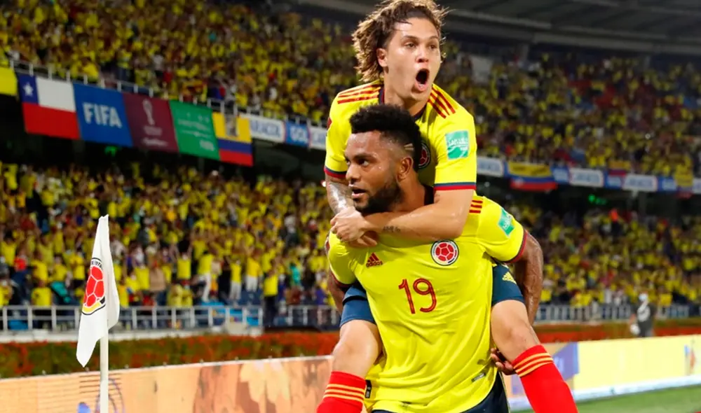 Colombia superó a Chile por las Eliminatorias Sudamericanas rumbo a Qatar 2022. Foto: AFP