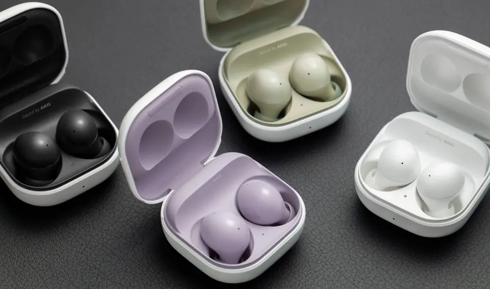 Los Galaxy Buds 2 están disponibles en cuatro diferentes colores. Foto: Samsung