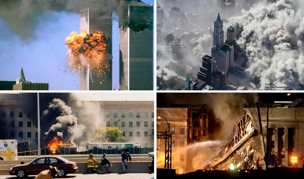 Los aviones con terroristas suicidas impactaron contra las Torres Gemelas de Nueva York, el Pentágono, y el cuarto ataque iba dirigido al Congreso, pero cayó en un campo de Pensilvania. Foto: composición / AFP Los aviones con terroristas suicidas impactaron contra las Torres Gemelas de Nueva York, el Pentágono, y el cuarto ataque iba dirigido al Congreso, pero cayó en un campo de Pensilvania. Foto: composición / AFP