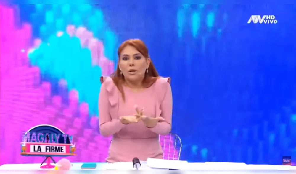 Magaly Medina comenta acerca de la pedida de mano de Melissa Klug y Jesús Barco en su programa. Foto: Canal de YouTube Magaly TV la firme