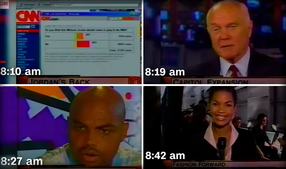 Las noticias de ocio, deportes y entre otros pasaron a un segundo plano tras el atentado de Al Qaeda el 11-S. Foto: captura de CNN