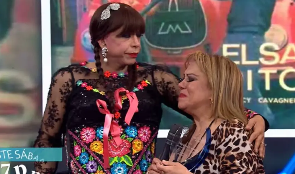 Nancy Cavagnari visitó el set del programa conducido por Ernesto Pimentel y recordó sus años en la TV. Foto: captura de América TV