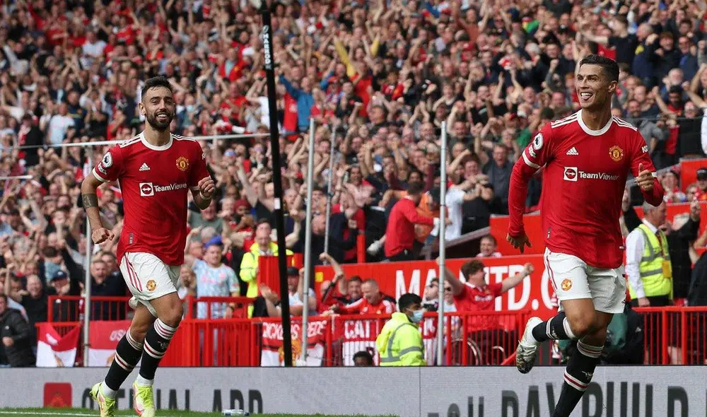 Cristiano Ronaldo volvió a anotar con la camiseta de los Diablos Rojos tras 12 años. Foto: Manchester United