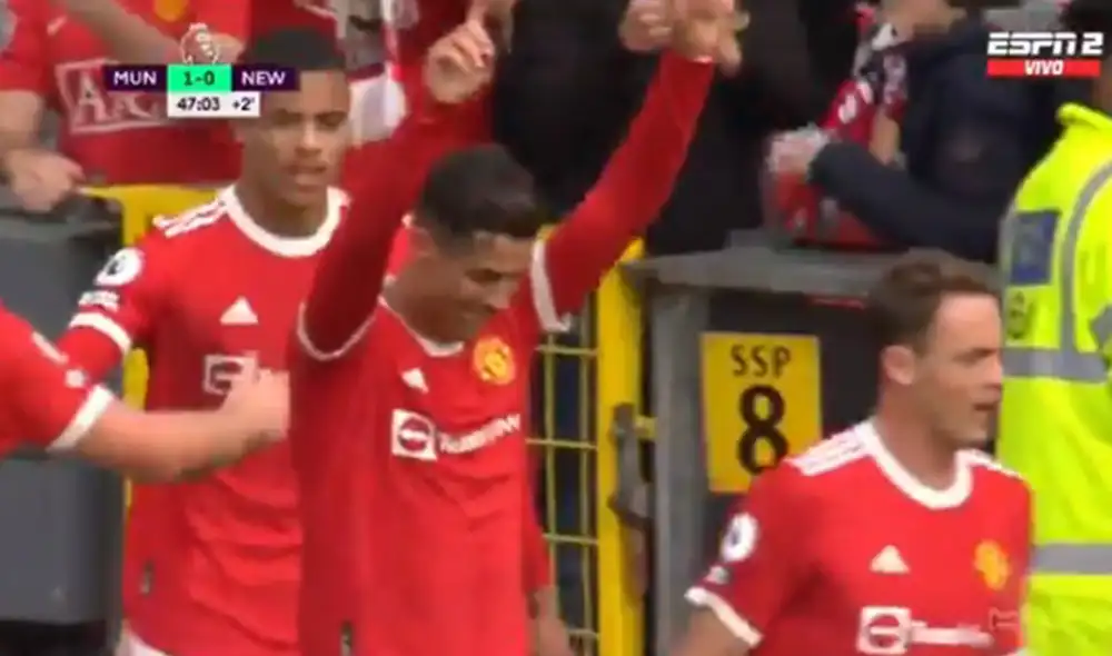 Cristiano Ronaldo anotó en los minutos del tiempo añadido. Foto: captura de video/ESPN 2 Cristiano Ronaldo anotó en los minutos del tiempo añadido. Foto: captura de video/ESPN 2