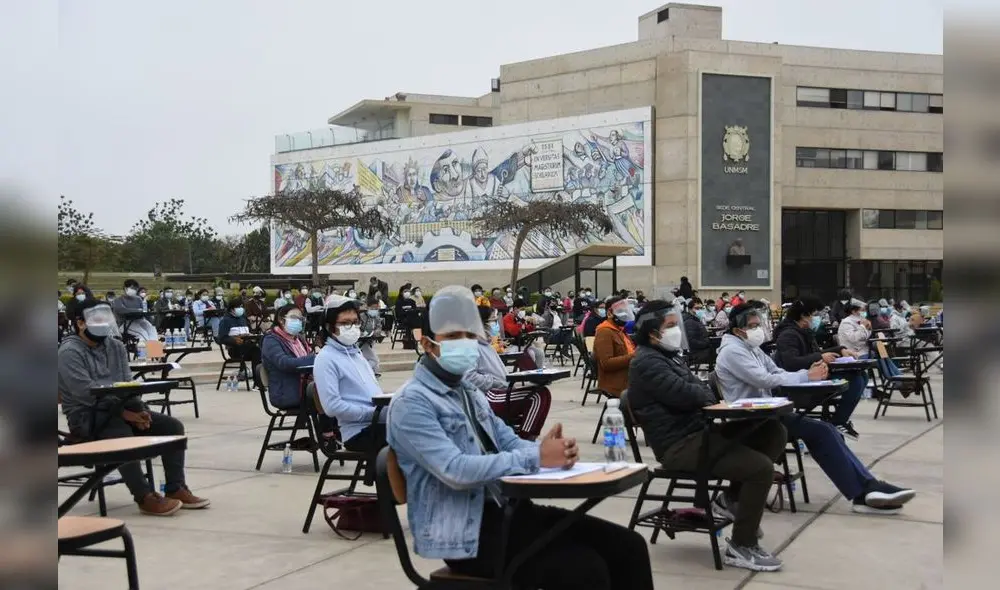 Examen de admisión presencial se desarrolló durante cuatro días. Foto: UNMSM