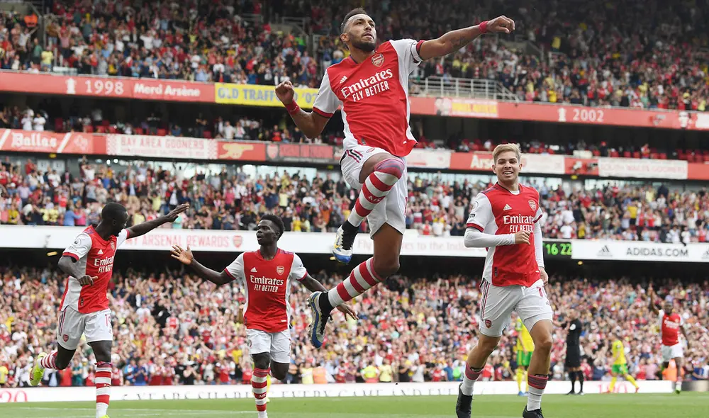 Aubameyang ha anotado el primer y único gol del Arsenal en la Premier League 2021-22. Foto: SportsCenter