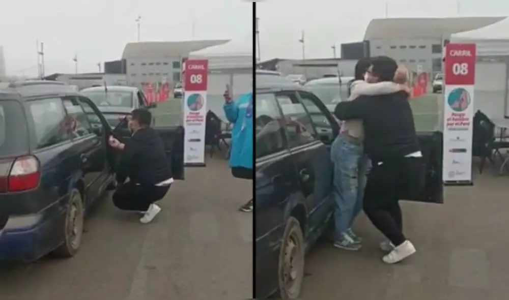 "Él le dijo sí a la vacuna y ella le dijo sí al amor de su vida", escribió la Diris Lima Sur. Foto: Diris Lima Sur/ composición LR "Él le dijo sí a la vacuna y ella le dijo sí al amor de su vida", escribió la Diris Lima Sur. Foto: Diris Lima Sur/ composición LR