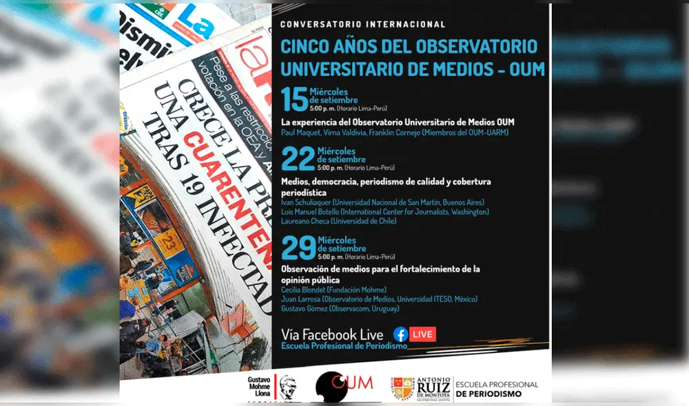 El 15, 22 y 29 de setiembre se dictarán los talleres. Foto: Fundación Gustavo Mohme Llona