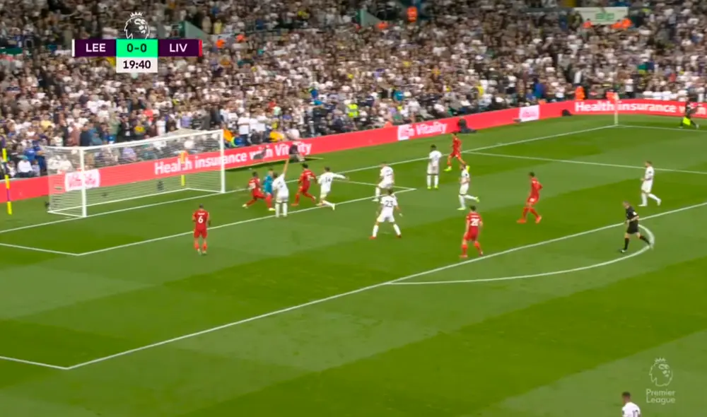 Mohamed Salah anotó su gol 100 en Premier League con el Liverpool. Foto: captura ESPN