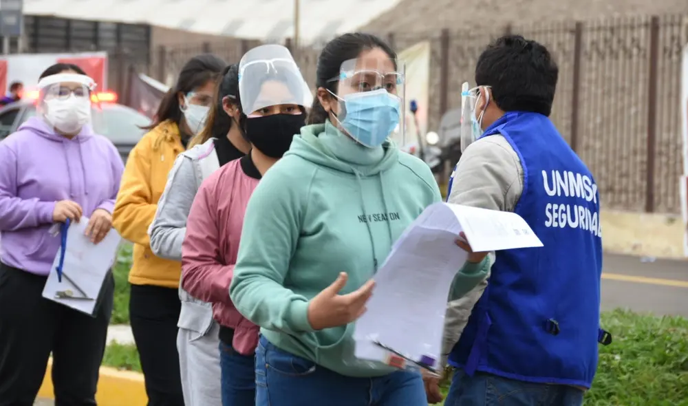 Postulantes han cumplido estrictos protocolos de bioseguridad. Foto: UNMSM Postulantes han cumplido estrictos protocolos de bioseguridad. Foto: UNMSM