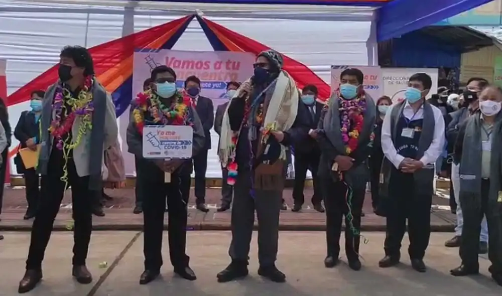 Viceministro de Salud lanzó nueva estrategia para vacunar contra la COVID-19 en Puno. Foto: Captura video Municipalidad de Puno