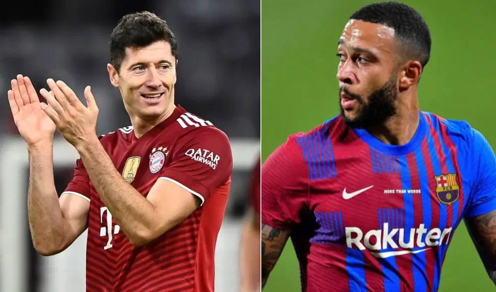 Lewandowski y Depay protagonizarán un duelo de atacantes en el Barcelona vs. Bayern Munich. Foto: composición difusión EFE