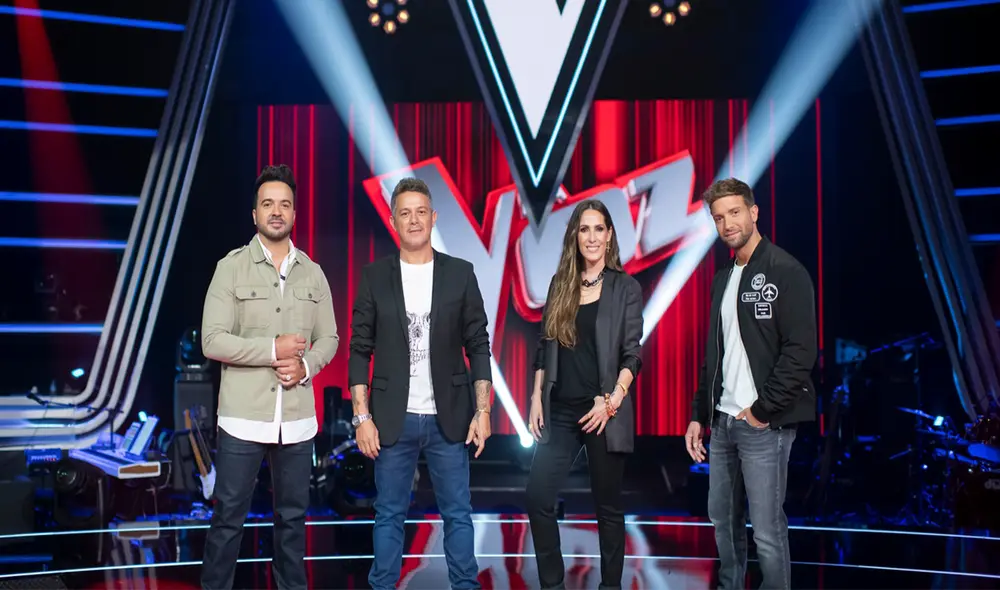 Luis Fonsi, Alejandro Sanz, Malú y Pablo Alborán conforman el equipo de coaches de La voz España. Foto: Antena 3