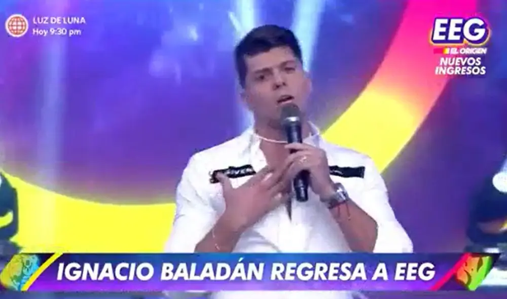 Ignacio Baladán regresó a EEG para sumarse al equipo de los guerreros. Foto: captura EEG / América TV Ignacio Baladán regresó a EEG para sumarse al equipo de los guerreros. Foto: captura EEG / América TV