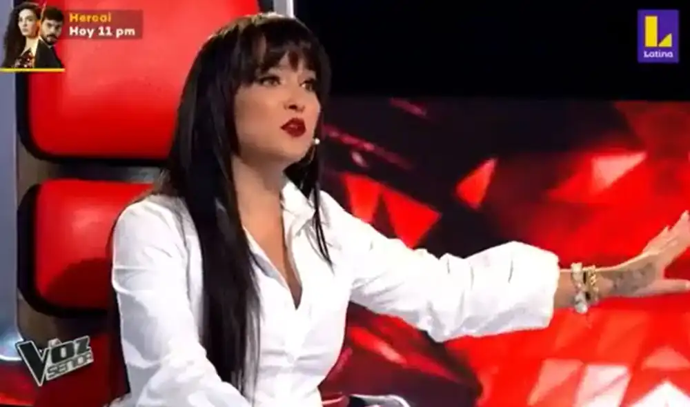 Daniela Darcourt aseguró que sus compañeros tenían muchos participantes y no le dejaban nada a ella. Foto: captura La voz senior/Latina