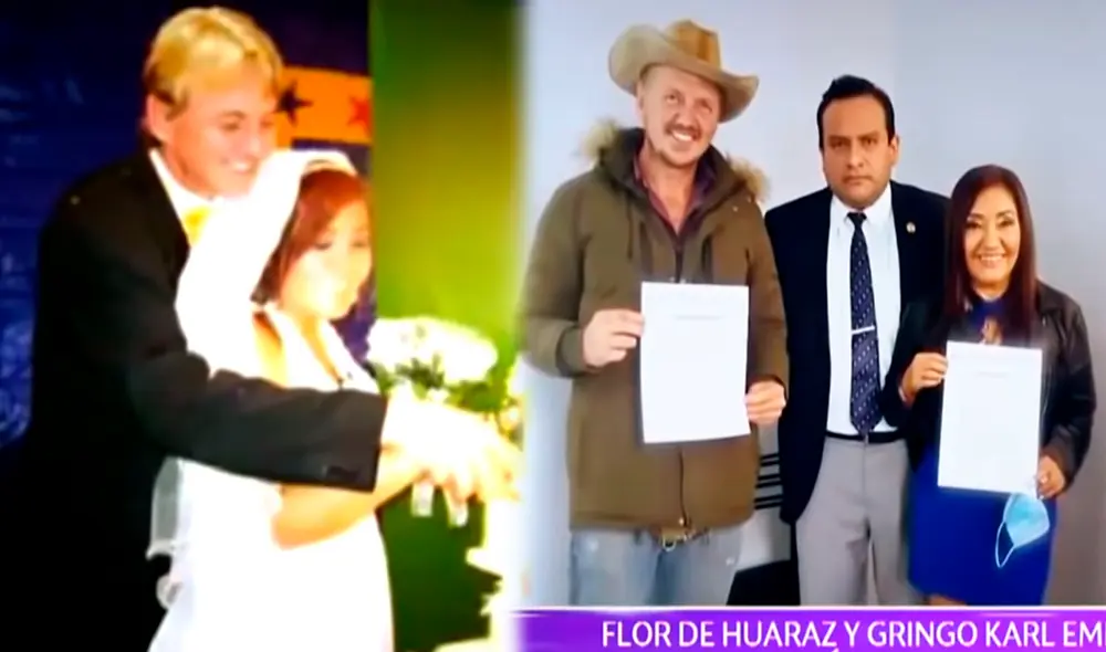 ‘Flor de Huaraz’ y el ‘Gringo Karl’ fueron pareja durante nueve años. Foto: capturas ATV