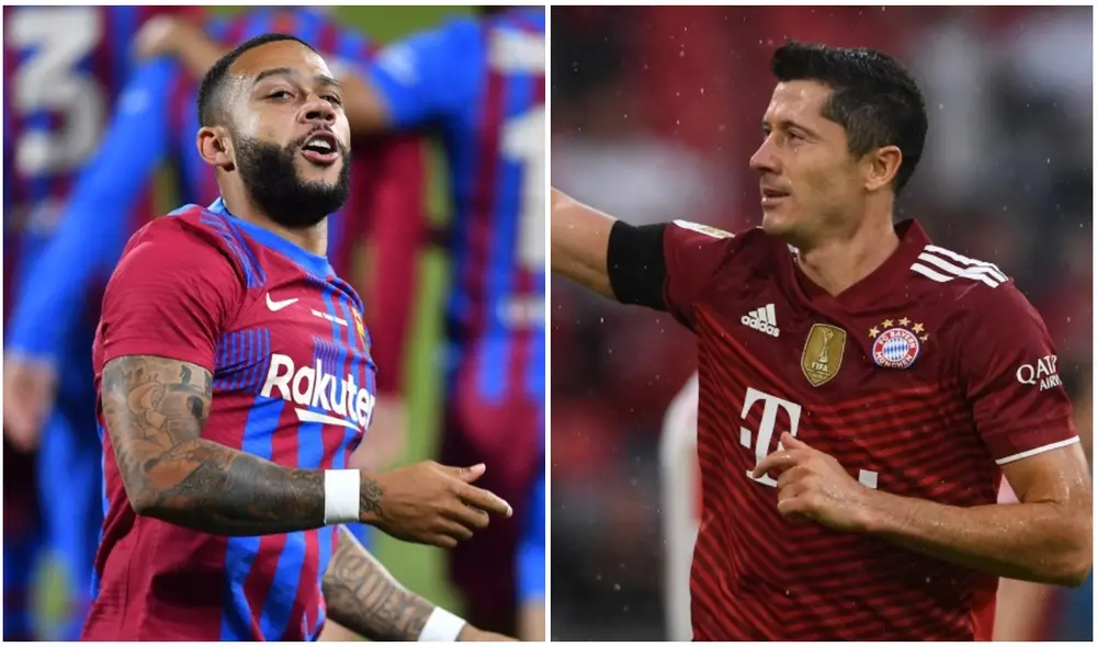 Depay y Lewandowski buscarán ser las claves de gol en el partido. Foto: composición LR/AFP Depay y Lewandowski buscarán ser las claves de gol en el partido. Foto: composición LR/AFP