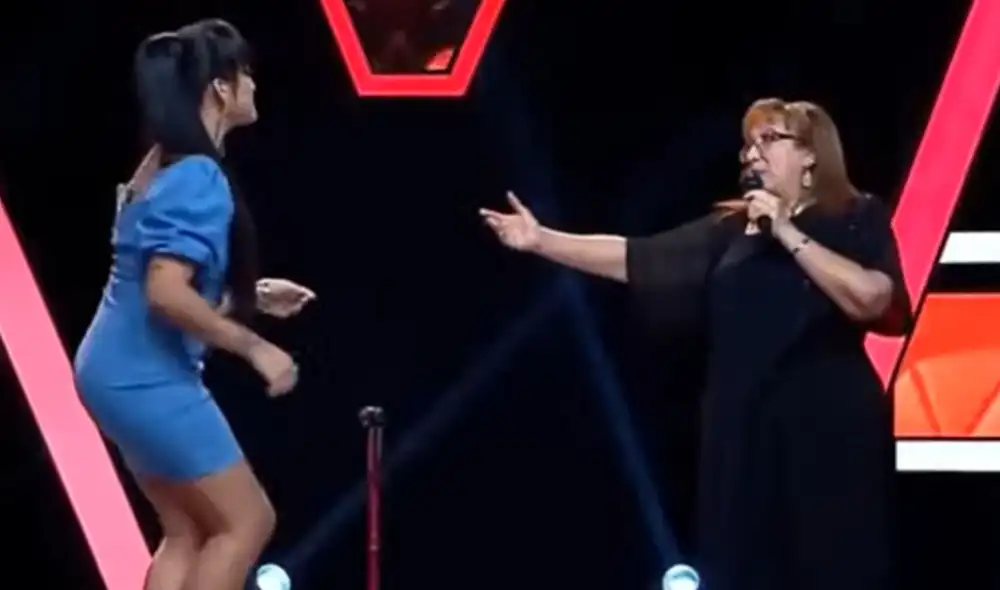 Daniela Darcourt forma parte de los cuatro jurados de La voz Perú senior. Foto: captura Latina