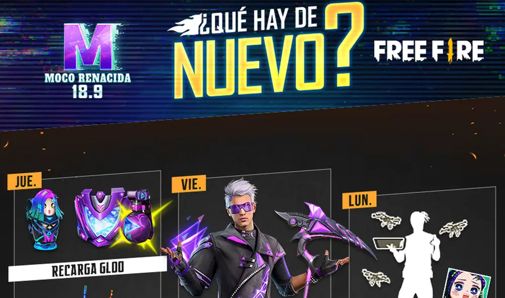 La nueva agenda semanal de Free Fire está disponible para todos los usuarios de iOS y Android. Foto: Garena