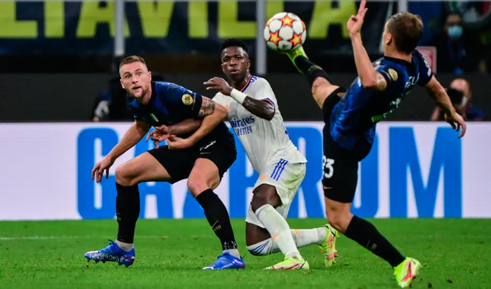 Inter de Milan iguala ante Real Madrid por la Champions League. Foto: AFP Inter de Milan iguala ante Real Madrid por la Champions League. Foto: AFP