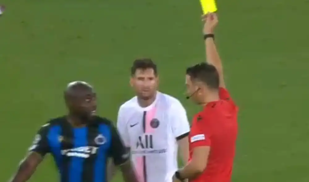 Lionel Messi juega su primer partido de titular con el PSG. Foto: captura ESPN Lionel Messi juega su primer partido de titular con el PSG. Foto: captura ESPN