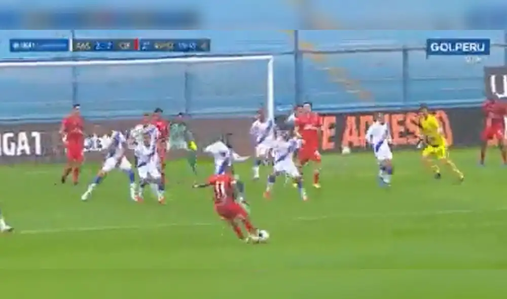 Raziel García anotó el empate final ante Alianza Atlético. Foto: Captura GolPerú