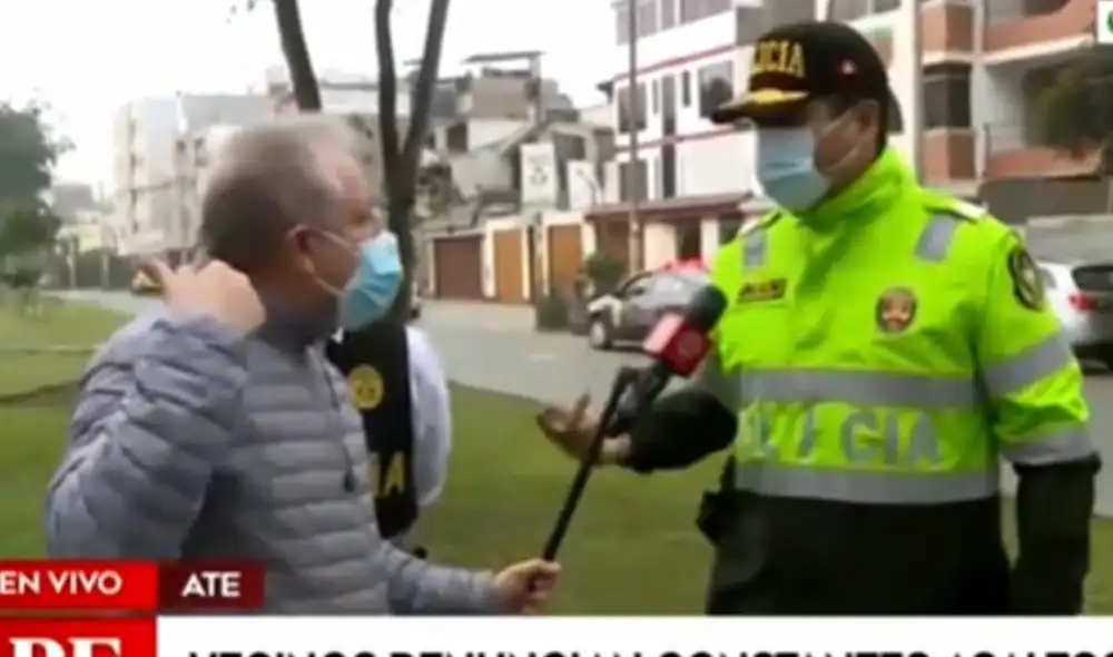 Gunter Rave increpó a la PNP por la ola de robos en Ate. Foto: captura de América TV