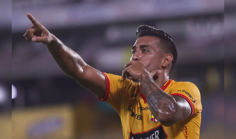 Sergio López anotó el primer tanto del Barcelona SC sobre el Deportivo Cuenca. Foto: Barcelona SC/Twitter