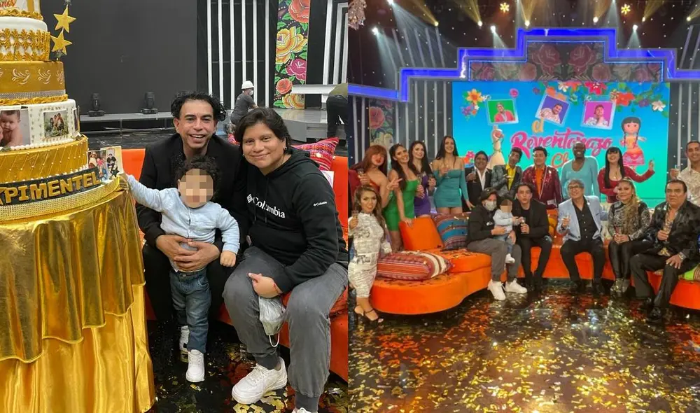 Ernesto Pimentel junto al elenco de El reventonazo de la Chola. Foto: difusión