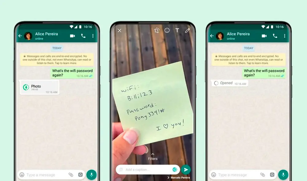 La herramienta había lanzada para fotos, pero ahora también está disponible para videos. Foto: WhatsApp La herramienta había lanzada para fotos, pero ahora también está disponible para videos. Foto: WhatsApp