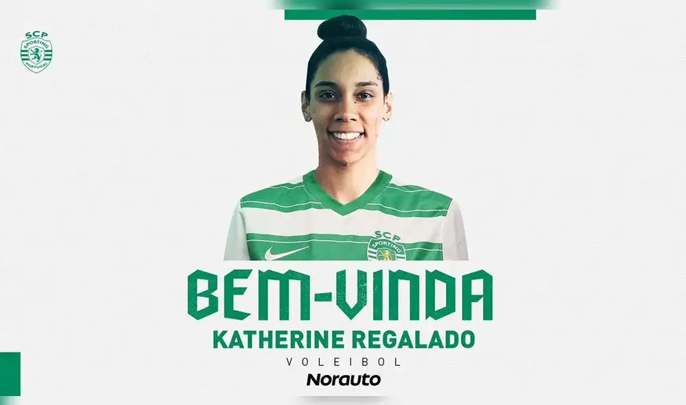 Katherine Regalado se encuentra jugando el Sudamericano de Vóley de Barrancabermeja. Foto: Sporting CP/Twitter