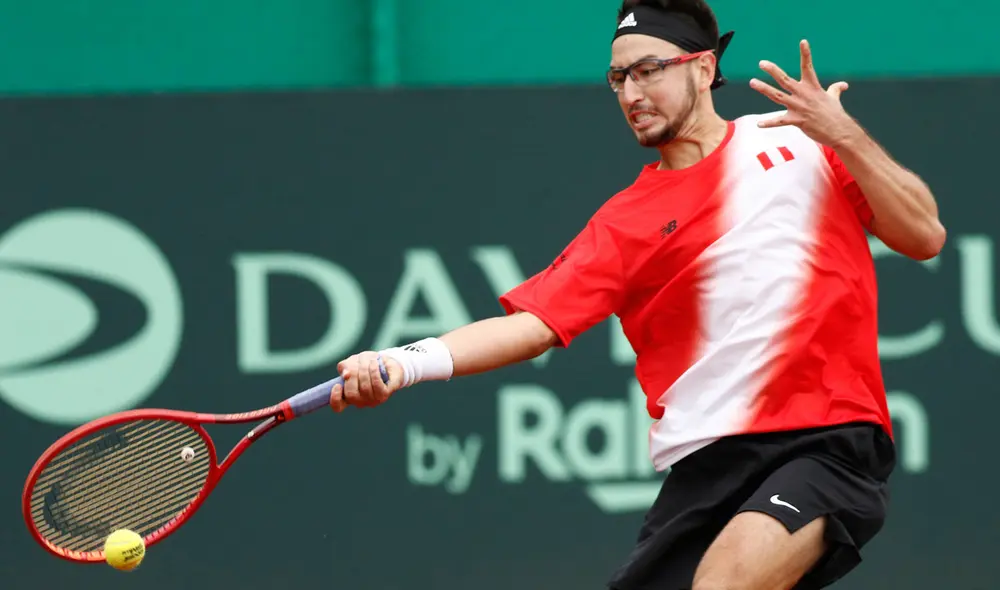 Nicolás Álvarez sentenció la victoria de Perú en el Lawn Tennis. Foto: Copa Davis Nicolás Álvarez sentenció la victoria de Perú en el Lawn Tennis. Foto: Copa Davis
