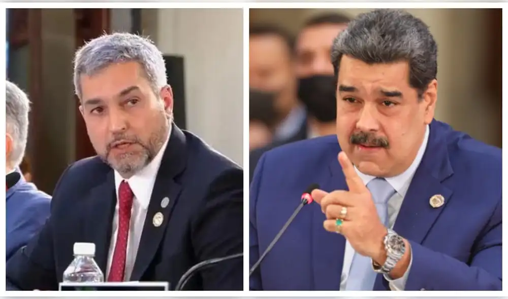 Mario Abdo Benítez, presidente de Paraguay, desconoció a Nicolás Maduro: "Mi presencia no significa reconocimiento". Foto: composición
