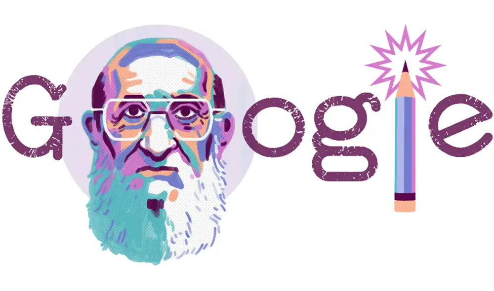 El doodle dedicado a freire se visualiza en Brasil, Argentina, Chile y Perú. Foto: Google El doodle dedicado a freire se visualiza en Brasil, Argentina, Chile y Perú. Foto: Google
