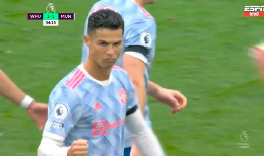 Cristiano Ronaldo empató el cotejo al os 34 minutos del primer tiempo. Foto: ESPN/Video: ESPN Cristiano Ronaldo empató el cotejo al os 34 minutos del primer tiempo. Foto: ESPN/Video: ESPN