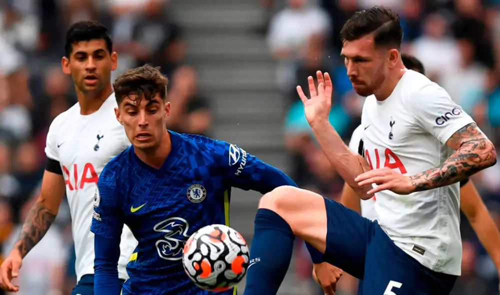 Chelsea y Tottenham se fueron al descanso empatados a cero. Foto: EFE