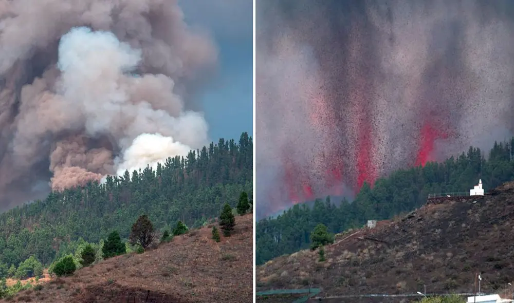 El Instituto Geográfico Nacional y el Instituto Volcanológico de Canarias venían registrando desde el 11 de septiembre una importante acumulación de miles de pequeños terremotos en el entorno de la Cumbre Vieja. Foto: AFP