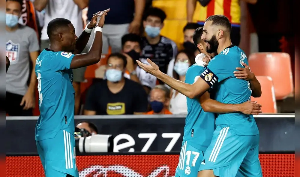 Benzema marcó el 2-1 en la agonía del encuentro. Foto: twitter LaLiga Benzema marcó el 2-1 en la agonía del encuentro. Foto: twitter LaLiga