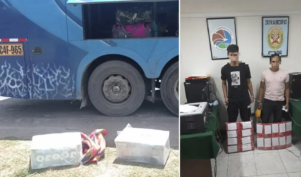 Ambos sujetos iban a bordo de bus de la empresa Los Chancas. Foto: PNP