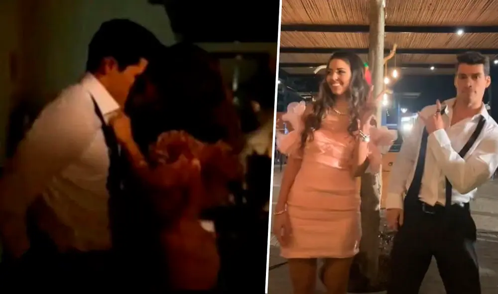 Patricio Parodi y Luciana Fuster se habrían besado para La academia. Foto: composición/captura de América/TikTok/Luciana Fuster