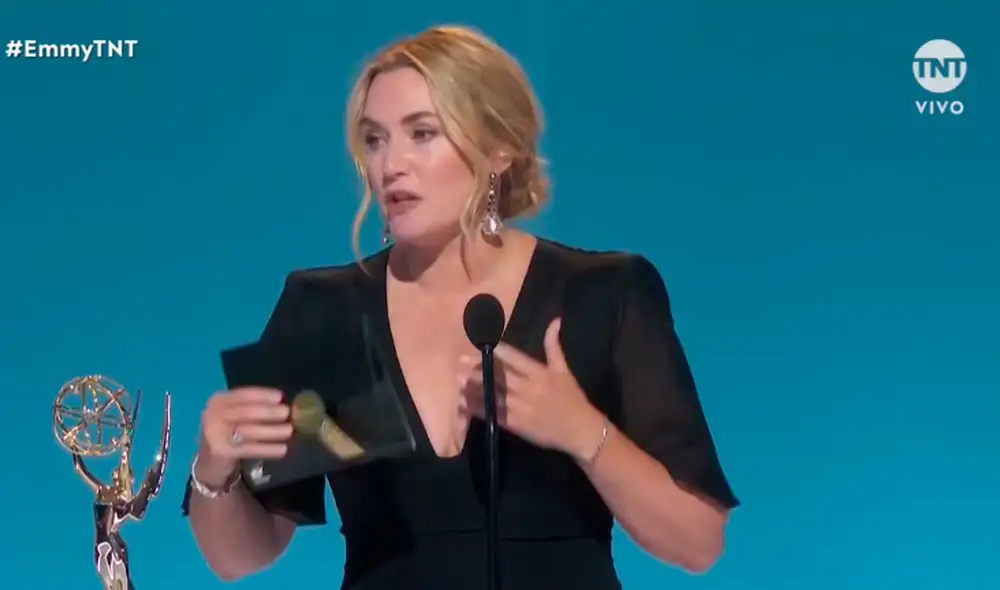 Kate Winslet ganó a Mejor actriz de miniserie en los Emmy 2021. Foto TNT Kate Winslet ganó a Mejor actriz de miniserie en los Emmy 2021. Foto TNT
