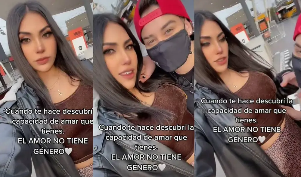 Lesly Reyna le demuestra su amor a su novio transgénero. Foto: composición/ Tiktok