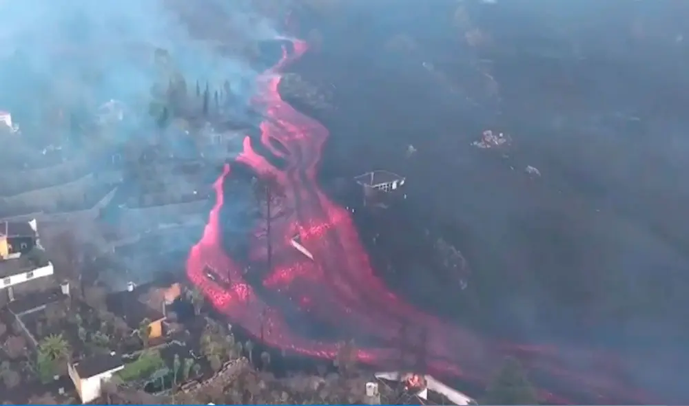 Los evacuados por la erupción en La Palma ascienden a 5.500 personas. Foto: captura de video de ABC Los evacuados por la erupción en La Palma ascienden a 5.500 personas. Foto: captura de video de ABC