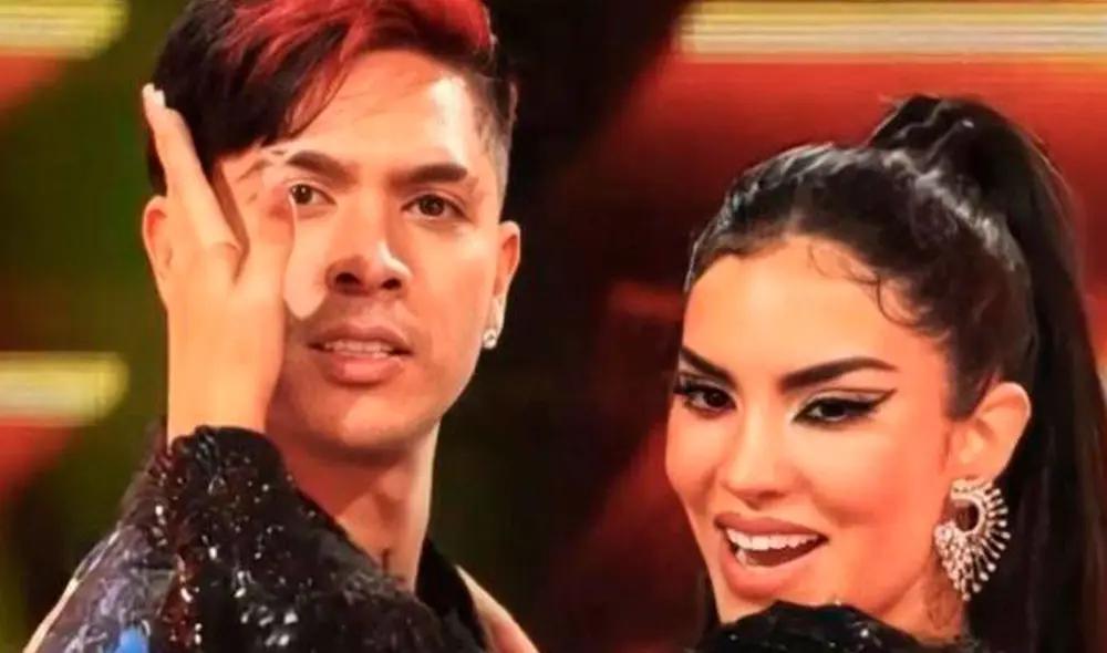 Juan de Dios expresó su emoción en Instagram al bailar junto a Kimberly Loaiza frente a las pantallas de televisión. Foto: captura/Telemundo