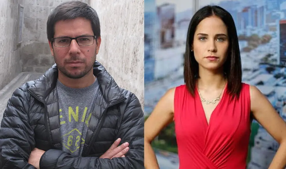 Renato Cisneros compartió en Twitter el mensaje de la bancada de Juntos por el Perú en respaldo a Sigrid Bazán. Foto: composición/Instagram