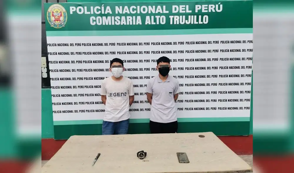 Menores trataron de huir al ver al patrullero, pero fueron atrapados. Foto: PNP