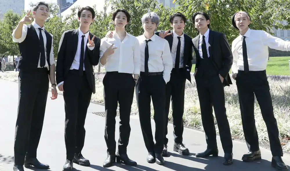 RM, Jin, Jimin, Suga, Jungkook, V y J-Hope de BTS. Foto: ONU