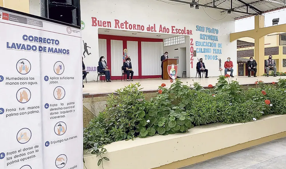 Uno más. Colegio San Pedro-Santísima Trinidad, de Lurín, inició clases semipresenciales. Foto: difusión